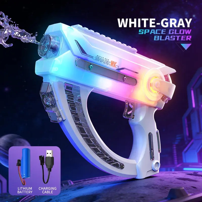Ultimate Battle Water Gun Powerful Electric Water Gun, Water Blaster Automatic Squirt Gun with Glowing Muzzle 320Cc High Capacity, up to 32 FT Range, Outdoor Summer Party Toy Outdoorfun for Adults &Kids Toys #Summervibes