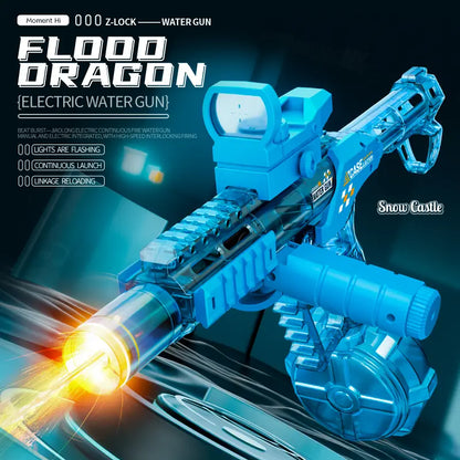 Ultimate Battle Water Gun Powerful Electric Water Gun, Water Blaster Automatic Squirt Gun with Glowing Muzzle 320Cc High Capacity, up to 32 FT Range, Outdoor Summer Party Toy Outdoorfun for Adults &Kids Toys #Summervibes