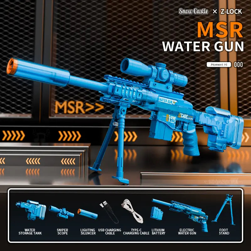Ultimate Battle Water Gun Powerful Electric Water Gun, Water Blaster Automatic Squirt Gun with Glowing Muzzle 320Cc High Capacity, up to 32 FT Range, Outdoor Summer Party Toy Outdoorfun for Adults &Kids Toys #Summervibes