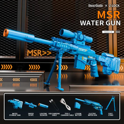 Ultimate Battle Water Gun Powerful Electric Water Gun, Water Blaster Automatic Squirt Gun with Glowing Muzzle 320Cc High Capacity, up to 32 FT Range, Outdoor Summer Party Toy Outdoorfun for Adults &Kids Toys #Summervibes